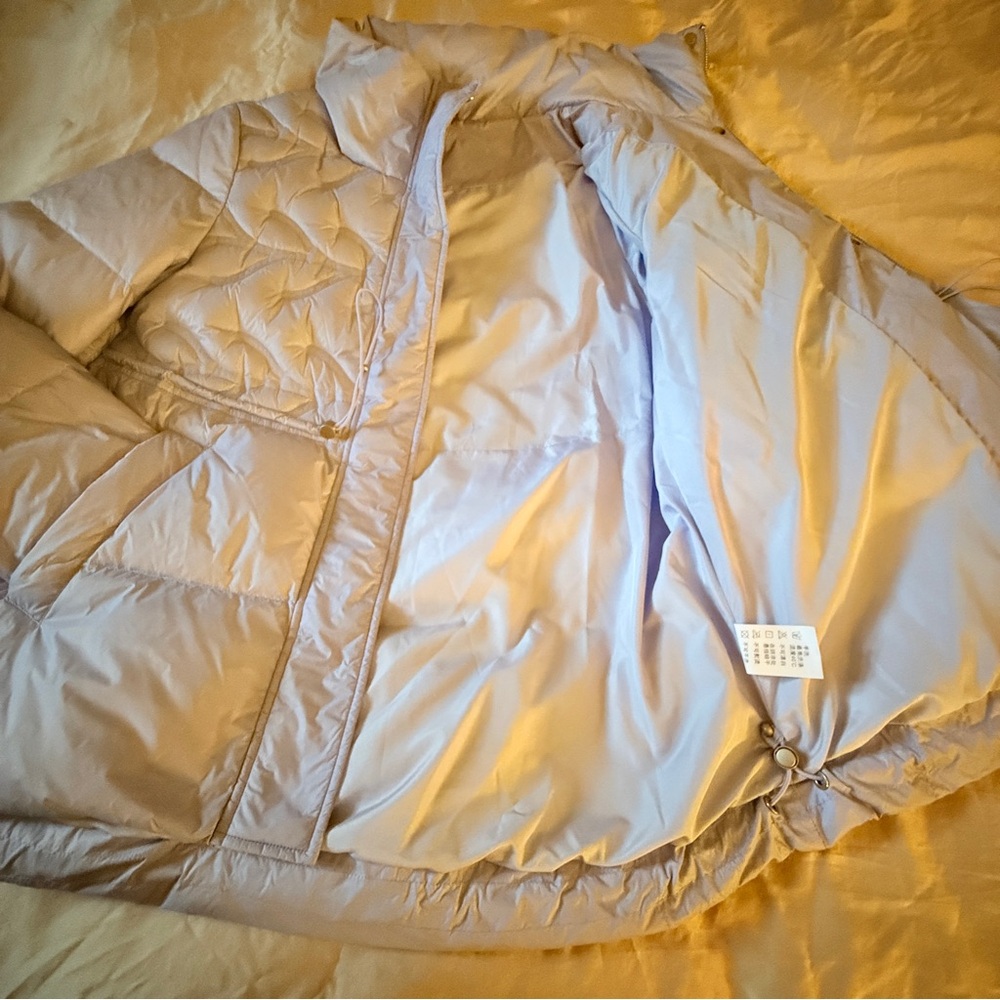 Vgrass Light Periwinkle Bonded Goose Down Puffer … - image 5